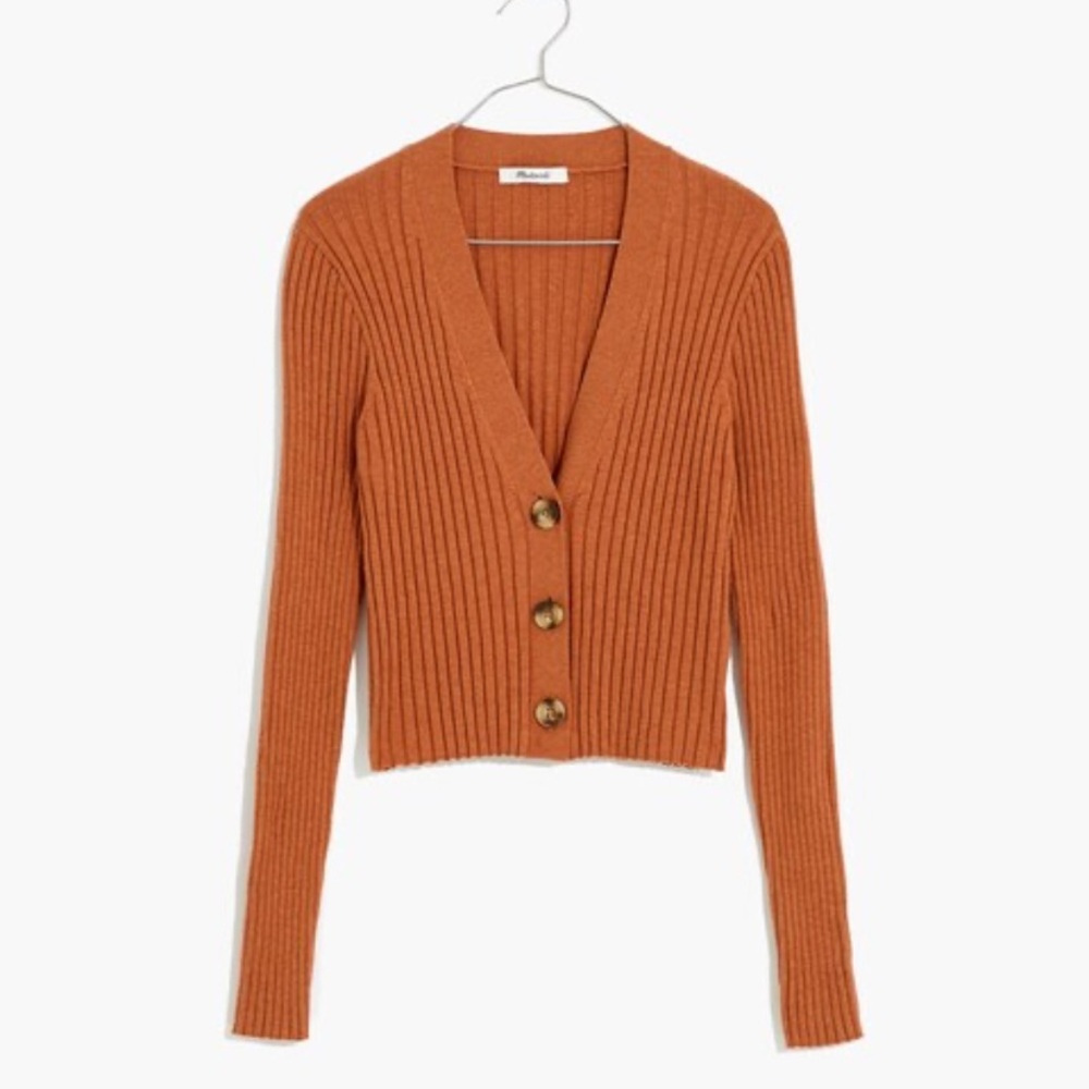 Madewell brenville crop cardigan sweater